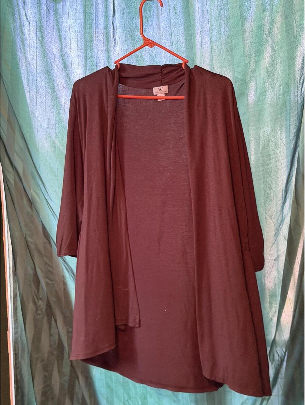 Worthington Brown Open Front Cardigan - Size L